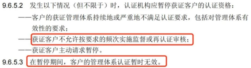 ISO认证不做监督审核会有什么影响