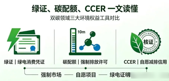 一文读懂|什么是绿证、碳配额、CCER